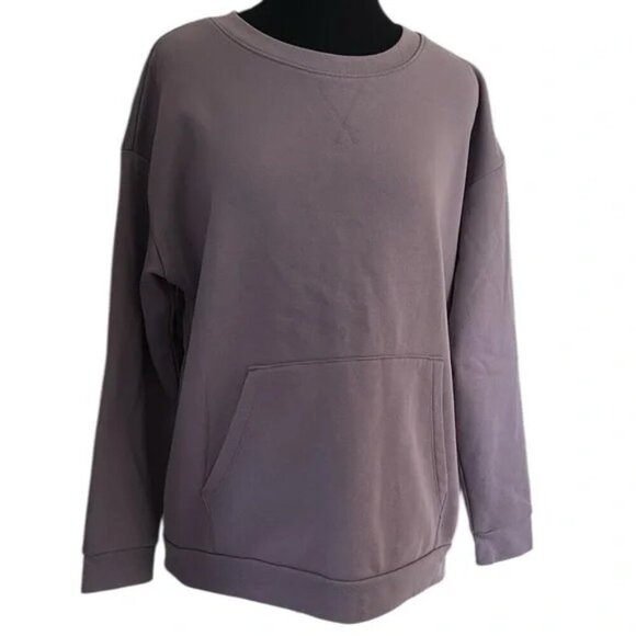 Mondetta Lilac Purple Fleece Crewneck Pullover Sweatshirt Women's Size XL POCKET - Picture 7 of 9